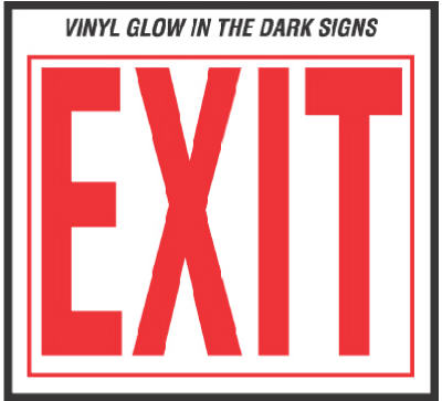 ""Exit" Sign, Vinyl, 10 x 12-In. (Pack of 10)